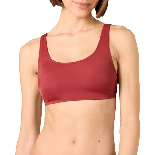 Offerta a tempo: Amazon Essentials Top Corto da Mare con Scollo Rotondo Donna, Rosso Mattone, 48 - 40% da 21.40 € a 12.85 €