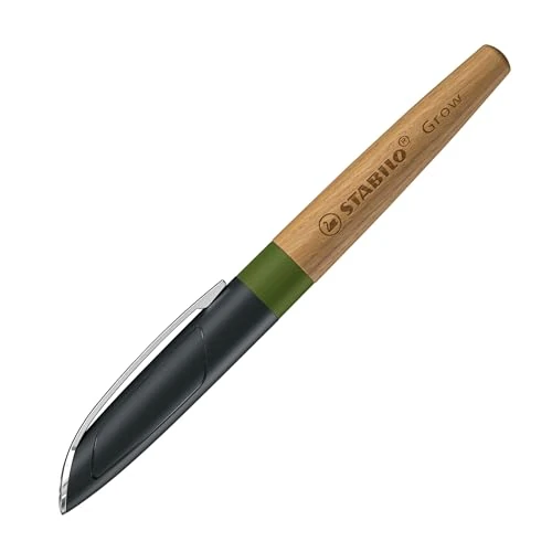 Limited offer: STABILO Grow - Climate-Neutral Fountain Pen - Pack of 1 - Moss Green/Oak Wood including Blue Ink Cartridge from 22.66 EUR to 19.71 EUR (save 13%)