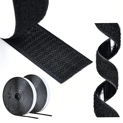 AIQInu Feltro Adesivo Forte Biadesivo,8M Sistema Di Fissaggio Hook & Loop,30mm Larghezza Adesivo Forte Offre Una Semplice Alternativa A Bottoni Automatici,Ganci,Bulloni,Cerniere E Altro Ancora