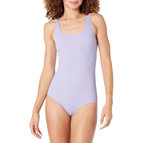 Limited-time offer: Amazon Essentials Women's One-Piece Coverage Swimsuit (Available in Plus Size), Lavender, 16 from 15.70 £ to 15.70 £ (save 0.00%)