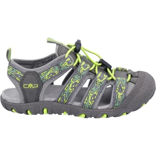 CMP - Kids Sahiph Hiking Sandal, Unisex, Graffite-Lime Grren, 33