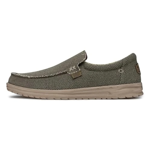 Zeitlich begrenztes Angebot: HEYDUDE Mikka Braided Herren - Slip on Schuhe - Mokassin Stil, Army, 40 von 69.99 € auf 58.98 € (16% Rabatt)
