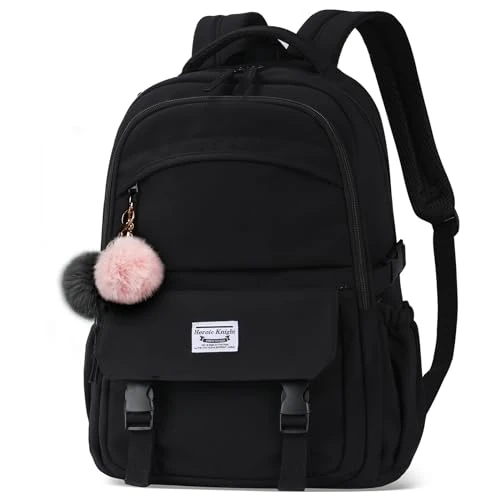 Offre limitée : HEROIC KNIGHT Sac à dos scolaire anti-vol étanche 15,6″ pour garçons et filles – Sac à dos léger avec compartiment ordinateur, grande capacité pour école, travail, voyage – Noir de 32.99 € à 32.99 € (0.00% de remise)