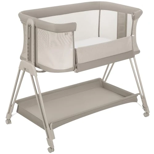 Oferta limitowana: LIONELO Luna przenośne łóżeczko dostawne z materacykiem, co-sleeping, od noworodka do 9 kg. Regulowana wysokość i pochył, 4 kółka z blokadą, mocowanie do łóżka rodziców, przewiewne z 398.89 zł na 398.89 zł (oszczędź 0.00%)