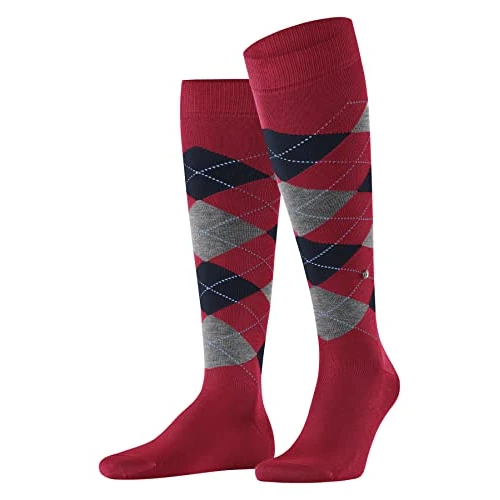 Burlington Manchester M Kh coton fantaisie 1 paire, Chaussettes longues Homme, Rouge Passion 8048, 40-46