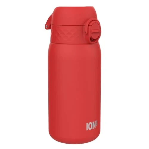 Limited offer: Ion8 Kids Water Bottle, Steel 400 ml/13 oz, Leak Proof, Easy to Open, Secure Lock, Dishwasher Safe, Hygienic Flip Cover, Carry Handle, Easy Clean, Durable, Scratch Resistant, Carbon Neutral, Red from 14.99 EUR to 12.19 EUR (save 19%)