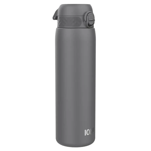 Offerta a tempo: ION8 Borraccia Acciaio Inox Leggero 1 Litro, Non Isolato, a Prova di Perdite, Facile da Aprire, Serratura Sicura, Lavabile in Lavastoviglie, Durevole e Resistente ai Graffi, Grigio - 31% da 21.99 € a 15.10 €