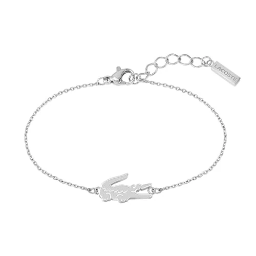 Offre limitée : Lacoste Bracelet en chaîne pour Femme Collection CROCODILE disponible en version argentée, dorée ou or rose clair de 35.95 EUR à 35.95 EUR (remise 0%)