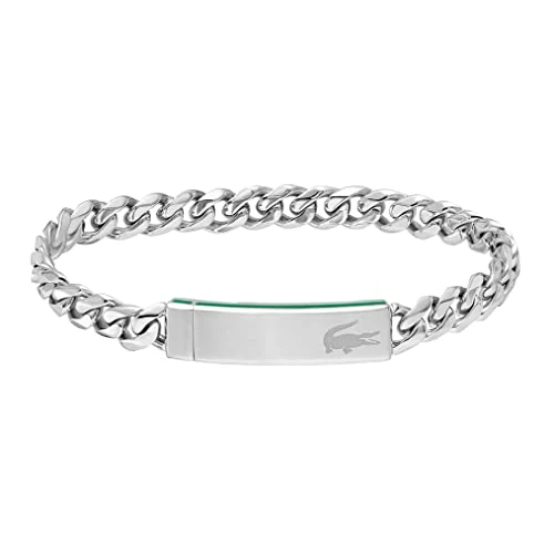 Offre limitée : Lacoste Bracelet en Chaîne pour Homme Collection BASELINE en Acier Inoxydable avec une Plaque Gravée - 2040081 de 64.76 € à 55.39 € (14% de remise)