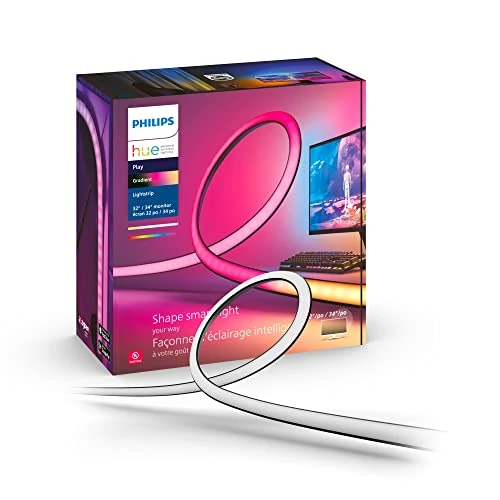 Beperkte aanbieding: Philips Hue Play gradient lightstrip PC monitor - wit en gekleurd licht – 32-34 inch monitor van 169.99 EUR naar 133.21 EUR (besparing 22%)