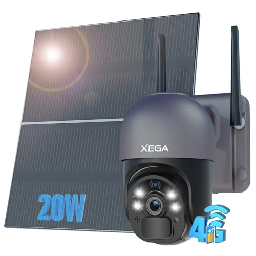 Tijdelijke aanbieding: Xega 4G-zonnebeveiligingscamera 24/7 voor buiten met simkaart, zonder wifi, 20W-zonnepaneel van 119.99 € naar 94.99 € (21% korting)