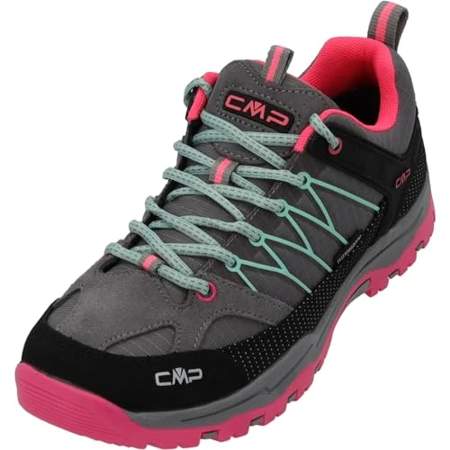 CMP KIDS RIGEL LOW TREKKING SHOES KIDS WP Unisex Kids Trekkingschoenen Low-Top, Cemento-Pink Fluo, 40 EU