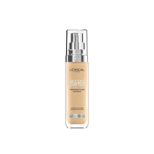 Limited-time offer: L'Oréal Paris - Liquid foundation – hydration 24 hours – formula with hyaluronic acid – all skin types – color: peach gold (3.5 D) – Perfect Accord – 30 ml from 18.61 £ to 18.61 £ (save 0.00%)
