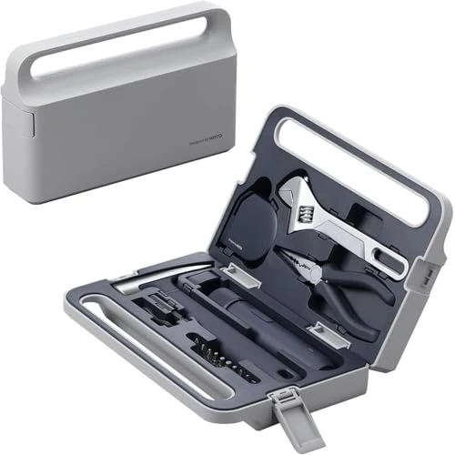 Offerta a tempo: HOTO Cassetta Attrezzi Completa con Avvitatore a Batteria Professionale, Set di Utensili per DIY con Cacciavite Magnetico Elettrico, Chiave Inglese, Martello e Pinze, Ideale per la Casa - 0% da 79.99 € a 79.99 €
