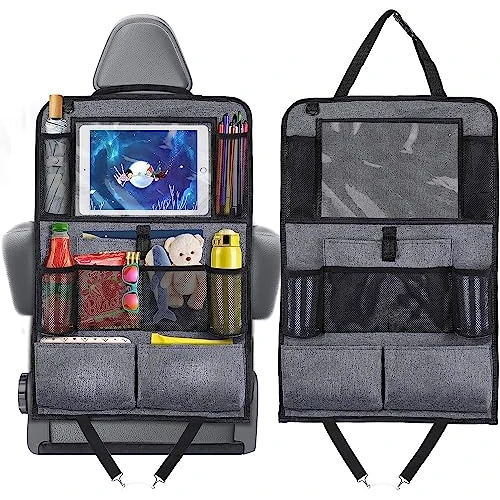 Offre limitée : Romon Organisateur de Voiture Enfant Facile à Entretenir, Organisateur Voiture Arrière Support pour Tablette Transparent avec 10 poches, Protection Siege de 8.99 € à 7.95 € (12% de remise)