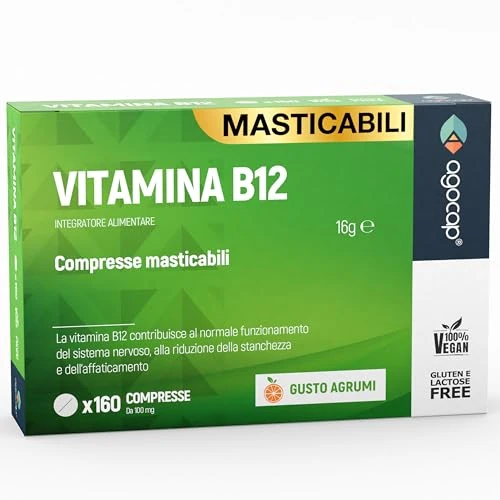 vitamina B12 - Reduce Cansancio, Fatiga y Contribuye al Funcionamiento del Sistema Inmunológico. B12 Vitamina, vitaminas para el cansancio, 160 comprimidos Veganos