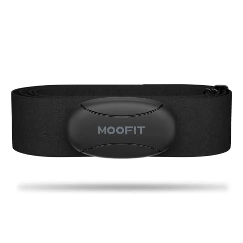 Offerta a tempo: moofit HR8 Cardiofrequenzimetro Fascia Toracica, Dati Frequenza Cardiaca in Tempo Reale Bluetooth 5.0/ANT+, Impermeabile IP67, Compatibile con le app iOS/Android, Attrezzatura da Palestra, Nero - 0.00% da 25.99 € a 25.99 €