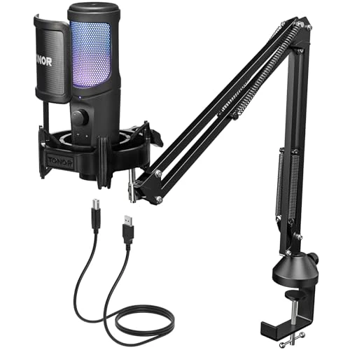 Limited-time offer: TONOR USB Gaming Microphone Kit for PC, Cardioid Condenser Computer Mic Bundle with RGB, Adjustment Boom Arm Stand for Podcast Streaming Recording Studio Singing Discord YouTube PS4/5 Gamer TC40 RGB from 37.99 GBP to 32.29 GBP (save 15%)