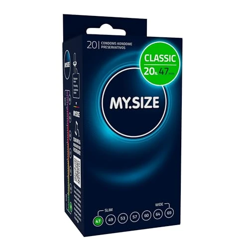 Offerta a tempo: MY.SIZE Preservativi classici misura 1 | 47 mm di larghezza | 20 pezzi confezione | preservativi premium extra sottili | preservativi fedeli al tatto | 0,07 mm di spessore delle pareti - 35% da 19.99 € a 12.99 €
