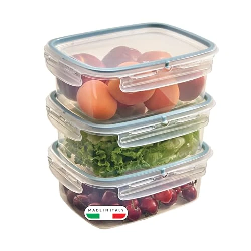 Snips Zestaw 3 pojemników na żywność o pojemności 1,80 l | Pojemniki na żywność | Made in Italy | Bpa Free |
