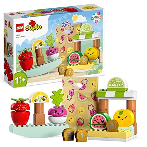 Limitiertes Angebot: LEGO DUPLO My First Biomarkt, Spielzeug-Shop-Set für Jungen und Mädchen, Lernspielzeug für Kleinkinder ab 1,5 Jahren, Obst- und Gemüsezubehör 10983 von 18.98 EUR auf 18.98 EUR (Spare 0%)