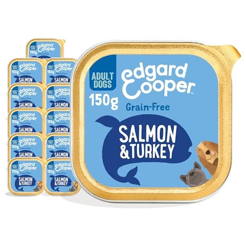 Oferta limitada: Edgard & Cooper Comida Húmeda para Perros Adultos Paté Perros Natural Sin Cereales Tarrinas 150g x 11 Salmon & Pavo Fresco, Alimentación Sana Sabrosa y Equilibrada, Carne Fresca de 19.69 € a 19.69 € (ahorro 0.00%)