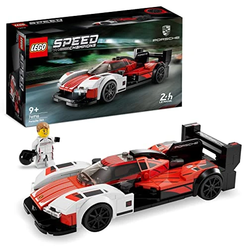 LEGO 76916 Speed Champions Porsche 963: Maquette de Voiture de Course à Construire, pour Enfants, à Collectionner, avec Minifigurine du Pilote, pour Jeunes Pilotes