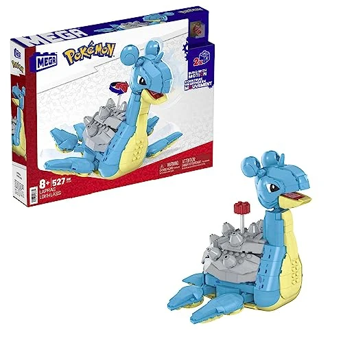 Tijdelijke aanbieding: MEGA Pokémon Actiefiguur, bouwspeelgoed voor kinderen, Lapras met 527 onderdelen en beweging, bouwen en bewegen, 18 cm groot HKT26 van 39.00 € naar 39.00 € (0.00% korting)