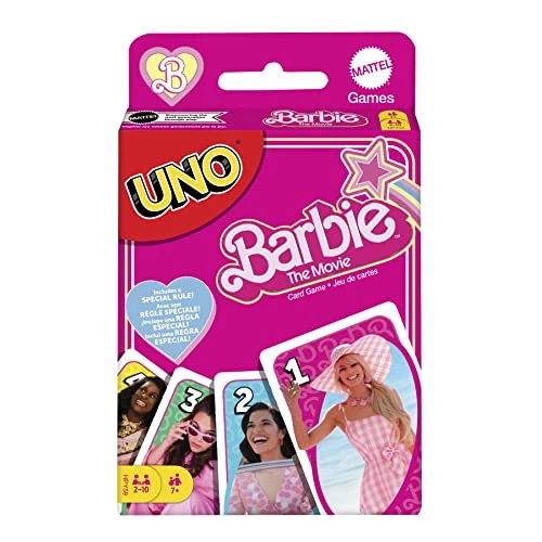 Offre limitée : Barbie Le Film - Uno Jeu De Cartes Familial , avec Règle Spéciale « Trop Jouée », Version 2 À 10 Joueurs, À Collectionner, Jouet Enfant, HPY59 de 8.49 € à 8.05 € (5% de remise)