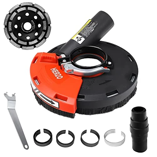 Offerta a tempo: HERZO Cuffia Aspirazione Smerigliatrici per 115/125mm + mola a tazza diamantata 125 mm - 0.00% da 39.99 € a 39.99 €