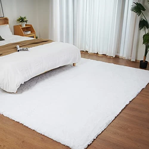 Zeitlich begrenztes Angebot: Ghouse Kurzflor Teppich Weiß Teppich 240x300 cm Waschbar rutschfest Teppich Home Flauschige Moderne Teppiche für Wohnzimmer Kinderzimmer Deko von 269.99 € auf 269.99 € (0.00% Rabatt)