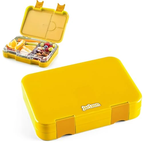 Offerta a tempo: Jarlson® Porta Merenda Bambino & Bambini [CON 6 SCOMPARTI] - Portamerenda Bambini Scuola - Porta Pranzo Ragazzo & Ragazza - Portapranzo - Lunch Box - Porta Colazione (850ml - Giallo) - 0.00% da 28.95 € a 28.95 €