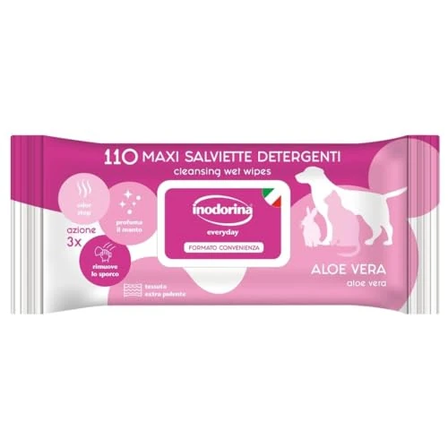 Oferta limitada: Inodorina Toallitas Desinfectantes para Perros y Gatos Aloe Vera (110 Unidades). Toallitas Húmedas de Higiene para Mascotas, Tejido Resistente Sin Alcohol, Rosa de 15.49 EUR a 15.49 EUR (ahorro 0%)