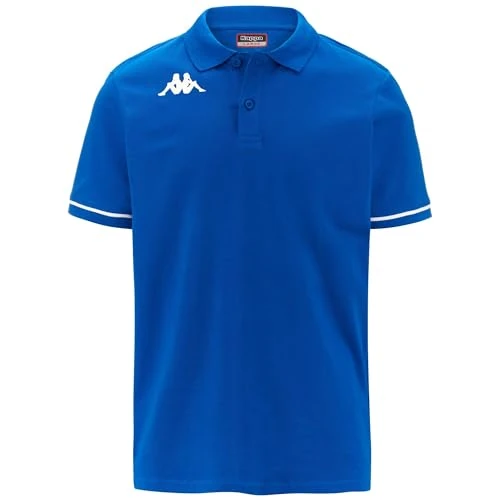 Offerta a tempo: Kappa - Polo, Uomo, Blu, Cotone, Palestra. Kappa4Training Barli, Taglia: S - 55% da 25.00 € a 11.24 €