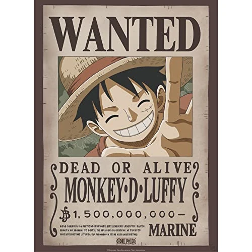 ABYSTYLE GBEye One Piece Poster Wanted Luffy 52 x 38 cm