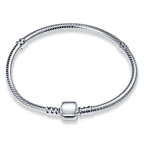 Limited-time offer: TINSLO Moments Women's 925 Sterling Silver Snake Chain Bracelet for Charms, Valentine's Day Mother's Day Birthday Gift for Mom Wife from 18.99 GBP to 18.99 GBP (save 0%)