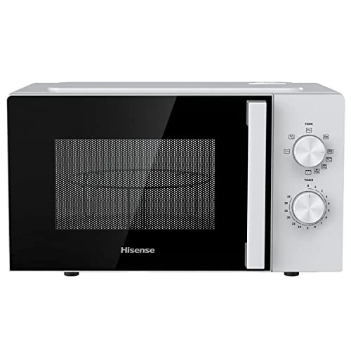 Oferta limitada: Hisense H20MOWP1HG - Microondas con Grill 20L, 1000W, Revestimiento Cerámico, Cristal Premium, 5 Niveles de Potencia, Función de Descongelación, Fácil Limpieza, Temporizador cocción, Blanco de 75.00 EUR a 75.00 EUR (ahorro 0%)