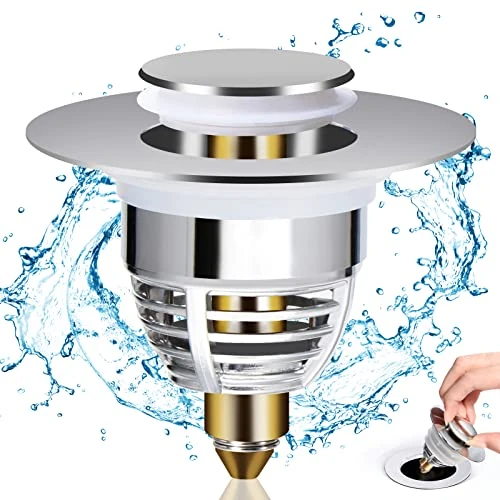 Tijdelijke aanbieding: Diboniur Sink Plug, Universal Pop Up Sink Plug, Full Metal Drain Plug, Sink for Bathtub, Kitchen, Washbasin (Drain Hole Trim 32-41 mm) van 8.99 € naar 8.99 € (0.00% korting)
