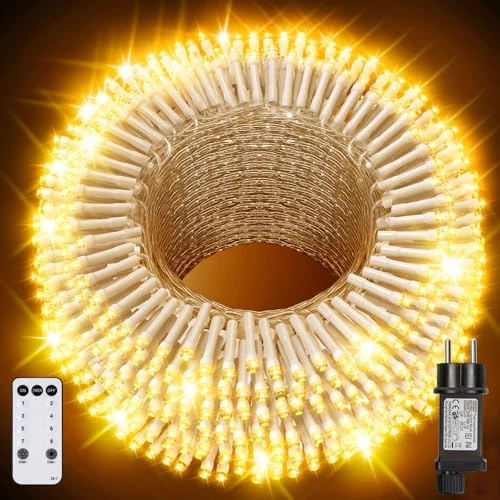 Oferta limitada: Luces Navidad Exterior, YAGOPAL 100M 800 LED Cadena de Luces Colores 8 Modos Impermeable Christmas Halloween Guirnalda Luces para Arboles de Navidad Fiesta Boda Patio Jardine Terraza de 39.99 EUR a 37.99 EUR (ahorro 5%)