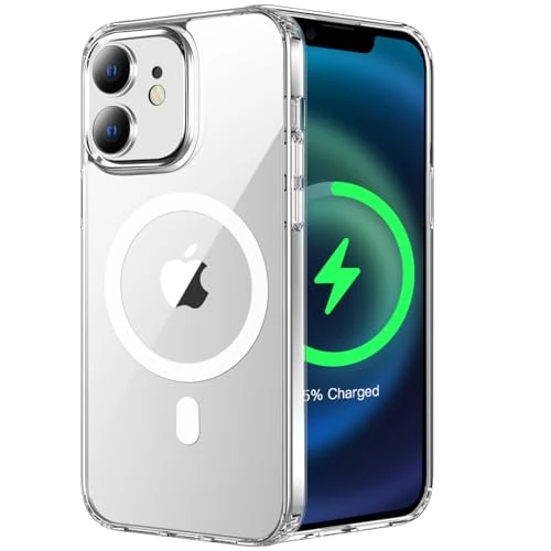 Offerta a tempo: tigratigro Cover Magnetica per iPhone 12/12 Pro, Compatibile con MagSafe Ricarica Wireless, Anti Ingiallimento, Antiurto di Grado Militare, Custodia magnetica, Retro Antigraffio Trasparente - 0.00% da 7.99 € a 7.99 €