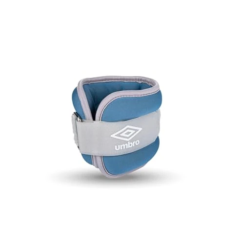 Tijdelijke aanbieding: Umbro Gewichtsmanchetten, gewichten voor benen en armen, 2 stuks van 500 gram, verstelbaar met klittenbandsluiting, comfortabele pasvorm, grijs/blauw van 19.99 € naar 19.99 € (0.00% korting)