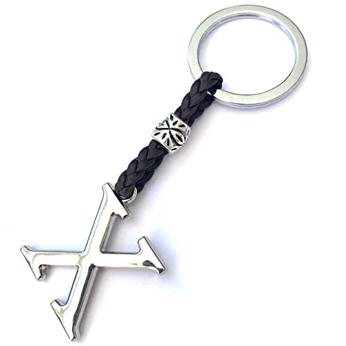 Oferta limitada: ASTER ALHELÍ - Llavero de Cuero con Iniciales Personalizado - Letras y abalorios de zamak Chapado en Plata - Llavero para Hombre o Mujer - Ideal para Regalo (X) de 10.99 € a 10.99 € (ahorro 0.00%)