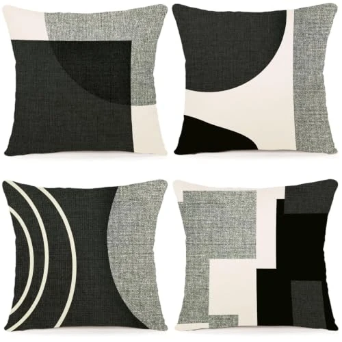 Oferta limitada: ZWJD Juego de 4 Funda Cojin 40x40 Cojines Sofa Fundas Patrón Geométrico Fundas de Cojines Decorativos Cojines de Lino para Sofa para Sala de Estar Jardín Coche Fundas para Cojines 40 x 40-A083 de 17.99 € a 17.99 € (ahorro 0.00%)