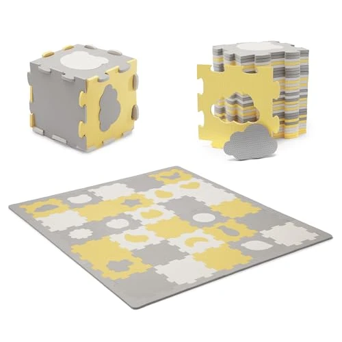Offerta a tempo: Kinderkraft LUNO SHAPES Tappetino da gioco, Palestrina Interattiva, Puzzle, include 30 pezzi Borsa transporto, Morbido Tappetino, Educativo, di Schiuma, per Bambini da Neonati, Menta - 15% da 44.90 € a 38.34 €