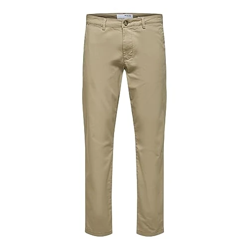 Zeitlich begrenztes Angebot: Selected Homme Herren Slhslim-new Miles 175 Flex Pants W Chino, Greige, 29W / 32L EU von 79.99 € auf 61.59 € (23% Rabatt)