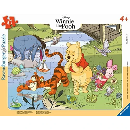 Ravensburger - Puzzle per Bambini - Puzzle con Cornice da 47 Pezzi - Scopri la Natura con Winnie The Pooh - Bambina o Ragazzo dai 4 Anni Puzzle Made in Europe - Disney - 05671