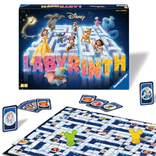 Ravensburger - Labirinto Disney 100° Anniversario | Giochi Da Tavolo | Gioco Da Tavolo Bambini 7 Anni | 2-4 Giocatori | Idee Regalo | Regalo Bambini 7 Anni
