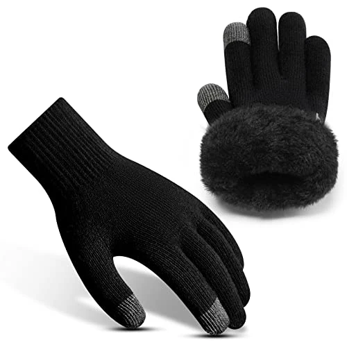 Tijdelijke aanbieding: Rahhint Winterhandschoenen voor dames, thermische handschoenen voor heren, wol, touchscreen, antislip, voor smartphone, wandelen, skiën in de open lucht van 19.99 EUR naar 14.99 EUR (korting 25%)
