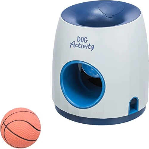 Offerta a tempo: TRIXIE Ball & Treat – Giocattolo intelligente per cani – Distributore di croccantini tramite inserimento della pallina – Gioco di riporto – Per snack fino a 15mm – Con pallina inclusa(ø6cm) – ø17×18cm - 12% da 29.99 € a 26.28 €