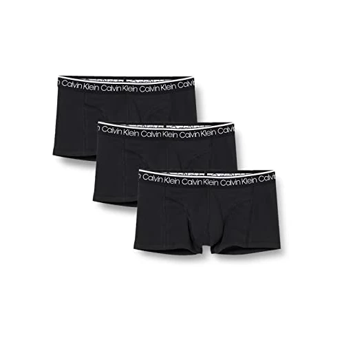 Calvin Klein Surge Low Rise Trunk 3pk, Boxer Uomo, Black W/ Black Wb, M (pacco da 3)